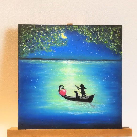 Oil pastel/オイルパステル/パステル画/原画/風景画/A4/一点物