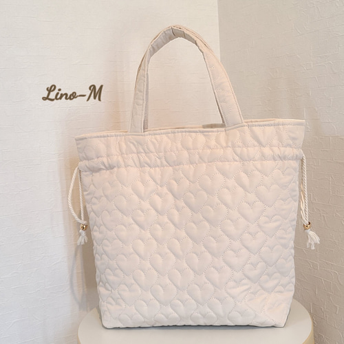 ハートのキルティング2way巾着バッグ 2wayバッグ Lino-M 通販