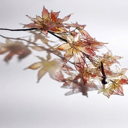 紅葉と赤とんぼ（ver.1)　アメリカンフラワー/ディップアート 11枚目の画像