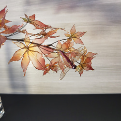 紅葉と赤とんぼ（ver.1)　アメリカンフラワー/ディップアート 10枚目の画像