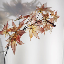 紅葉と赤とんぼ（ver.1)　アメリカンフラワー/ディップアート 13枚目の画像