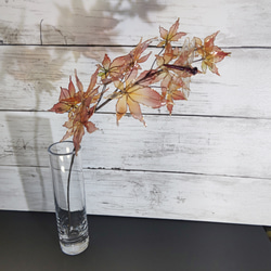 紅葉と赤とんぼ（ver.1)　アメリカンフラワー/ディップアート 4枚目の画像