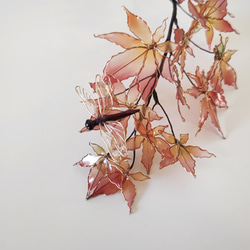 紅葉と赤とんぼ（ver.1)　アメリカンフラワー/ディップアート 12枚目の画像