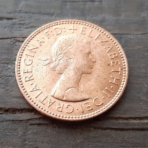 イギリス 英国 ハーフペニーコイン 1967年 船デザイン 直径25.5 イギリス 英国 ハーフペニーコイン 1967年 船デザイン 直径25.5