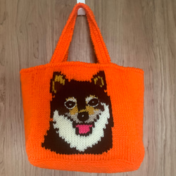 MU オレンジ犬デザインバッグ ミラー付き 84bfc829cbf232ceceebf746491525