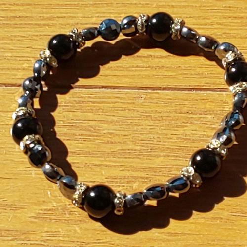 1兆回の振動を発するテラヘルツ鉱石/ブラックトルマリンブレスレット