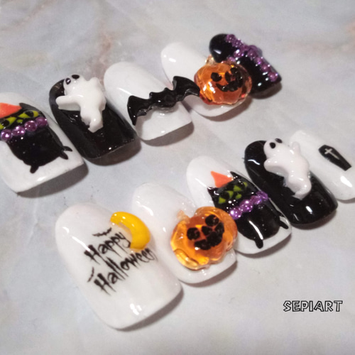 ネイルチップ つけ爪 ハロウィンネイル ディズニー ハロウィン☆ネイルチップ ネイルチップ（つけ爪