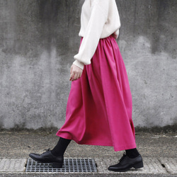 ピンクハウス❤️ロングギャザースカート ピンクハウス刺繍入りロングギャザースカート