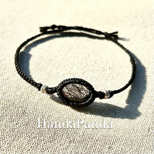 一点物】＊ 静電気防止 機能つき ＊ ブラック ルチル ( トルマリン in