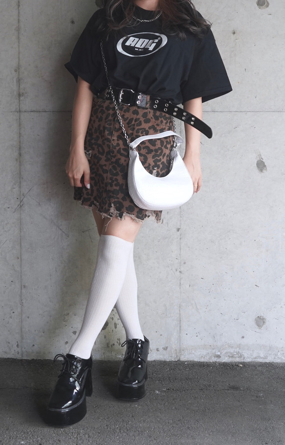 Point Crash Leopard Mini Skirt (brown) ミニスカート レオパード ヒョウ柄 ガーリ 4枚目の画像