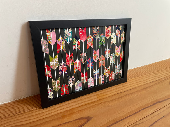 矢絣 やがすり＊ 千代紙の切り絵 貼り絵＊ B5サイズ ギフト