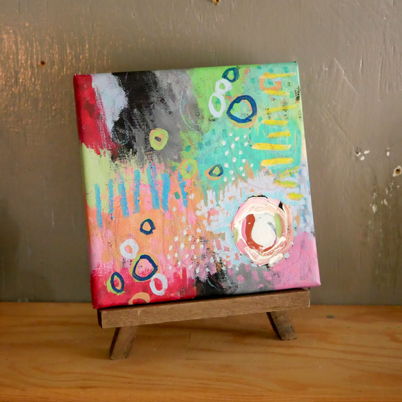 抽象画 アクリル 海の生物 F8 海 絵画（03）sea アクリル画 8号 ocean 『