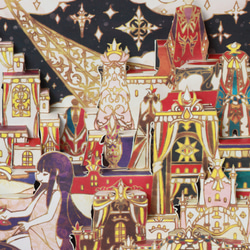 完成品 【ポップアップカード】おとぎ話の王国 -裁縫- 3枚目の画像