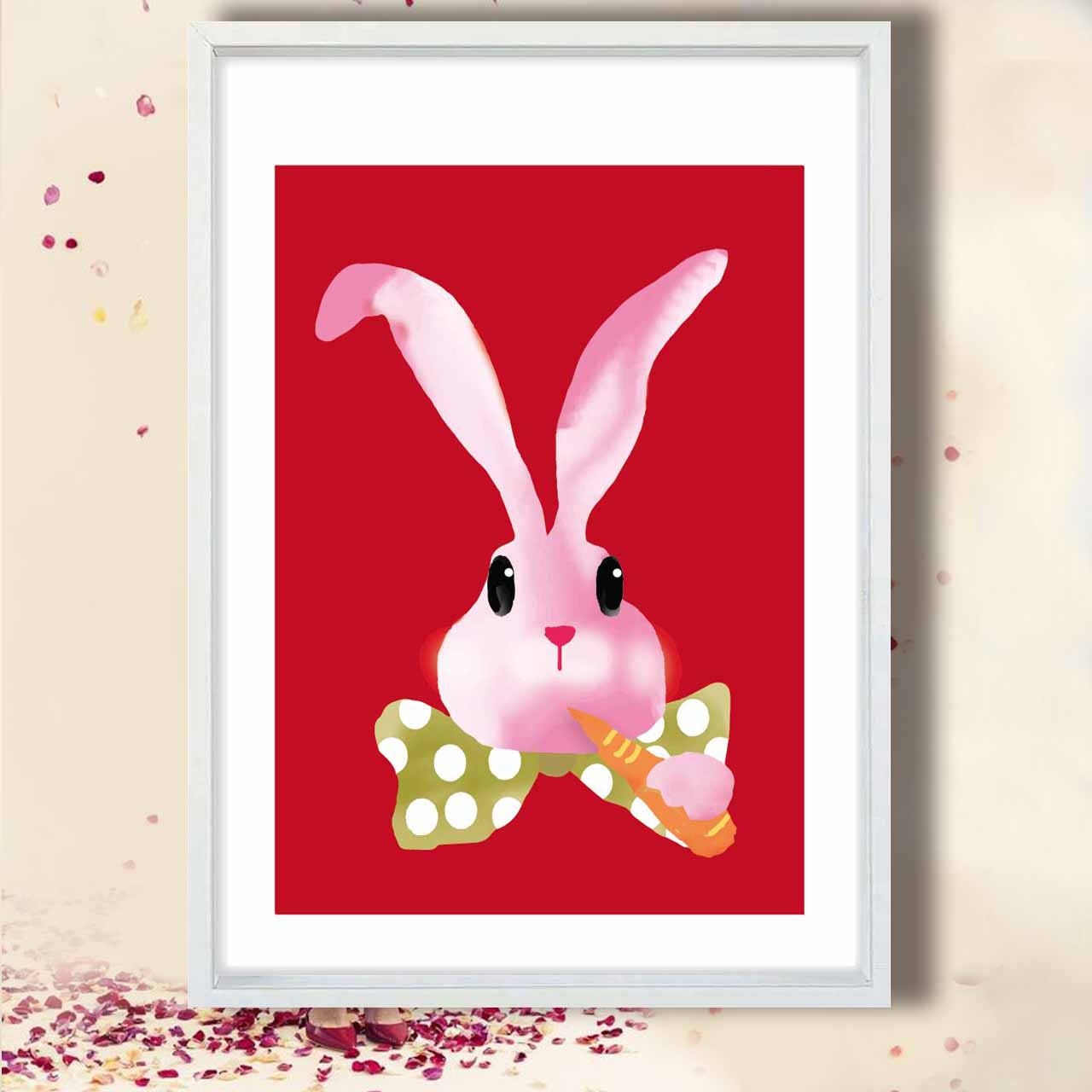 モグモグ4　うさぎ　イラスト　ポスター　A4 A3 A2 A1　アートポスター　アート/sei検索新着順　1975