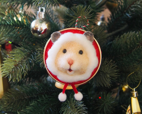 NO.2932☆ハムスター クリスマスリース ハンドメイド チャーム パーツ NO.2932☆ハムスター クリスマスリース ハンドメイド チャーム パーツ