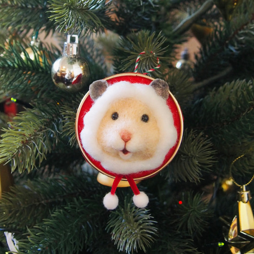 早割クリスマス2023】羊毛フェルト キンクマハムスターポンチョ