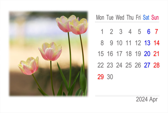 2024年カレンダー 日本の四季 月曜始まり（卓上、壁掛けケース付き） 8枚目の画像