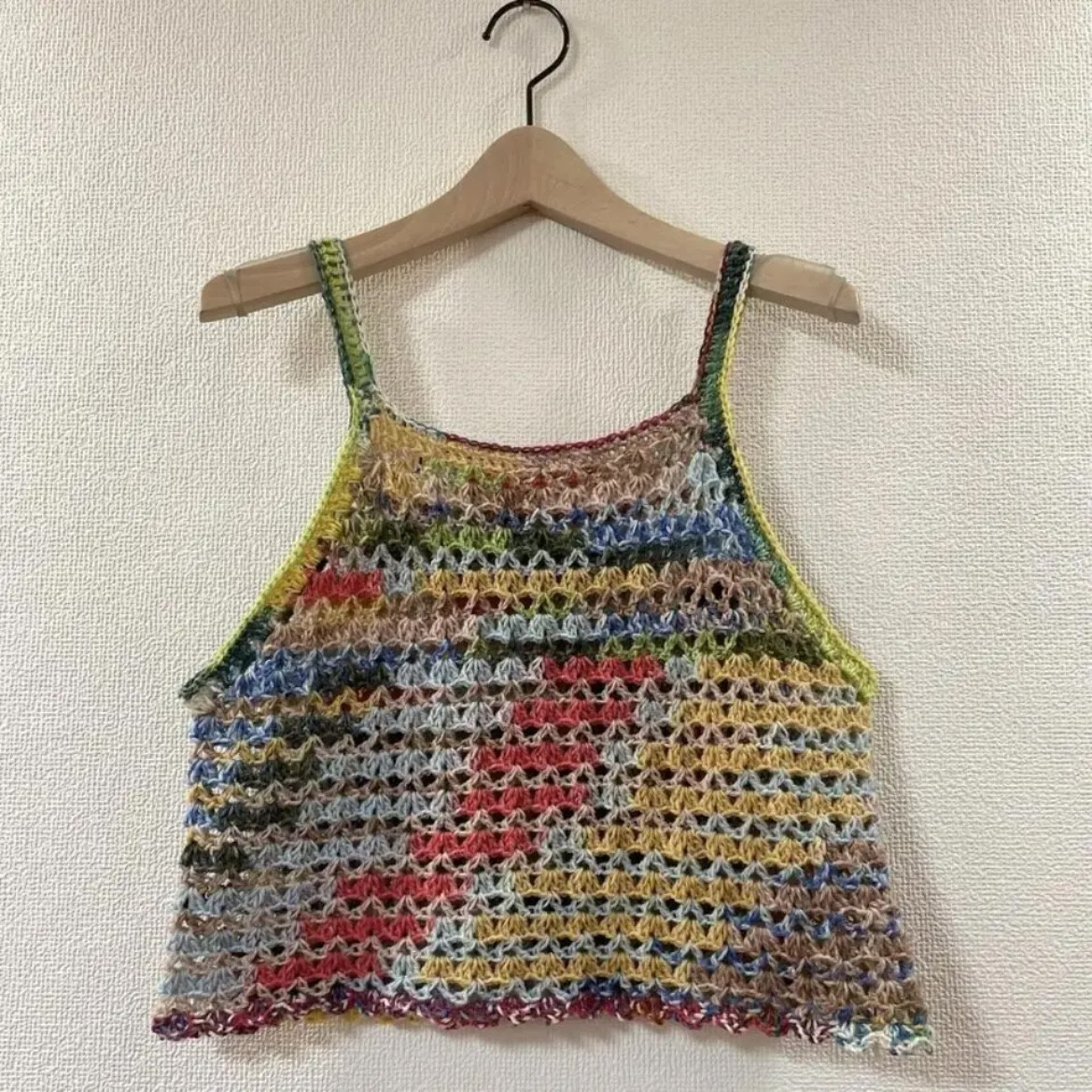 ⭐︎handmade⭐︎手編み　カラフルビスチェ