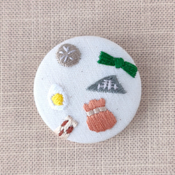 おでんの具刺繍ブローチ 3枚目の画像