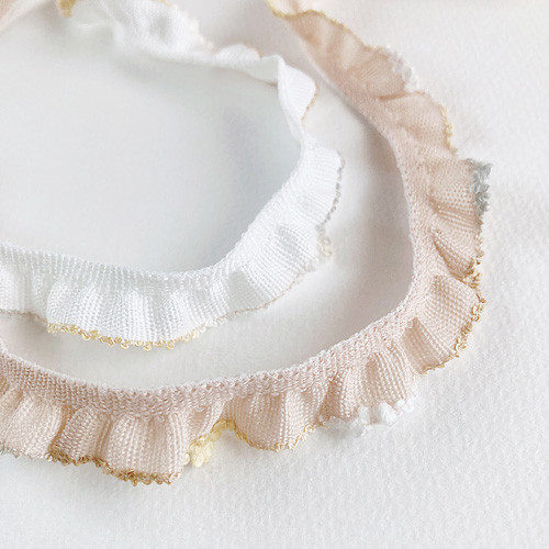 フランス製】ストレッチフリル bel-621：1m カラー選択 リボン・テープ