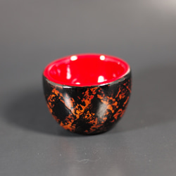 Urushi Bowl  (ウインナーコーヒーカップ) 和紙張り白漆黒漆赤漆溜塗 8枚目の画像