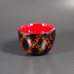 Urushi Bowl  (ウインナーコーヒーカップ) 和紙張り白漆黒漆赤漆溜塗 6枚目の画像