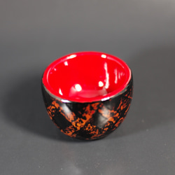 Urushi Bowl  (ウインナーコーヒーカップ) 和紙張り白漆黒漆赤漆溜塗 9枚目の画像