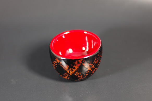 Urushi Bowl  (ウインナーコーヒーカップ) 和紙張り白漆黒漆赤漆溜塗 9枚目の画像