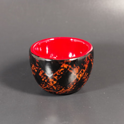 Urushi Bowl  (ウインナーコーヒーカップ) 和紙張り白漆黒漆赤漆溜塗 2枚目の画像