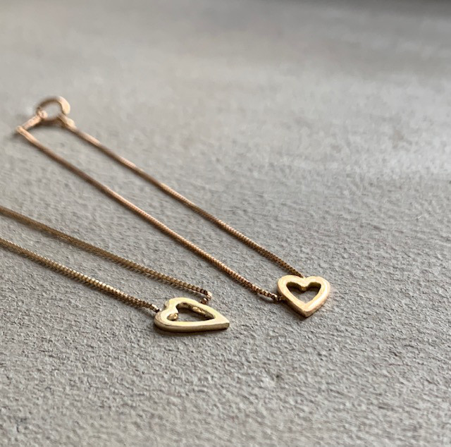 K18 抜きハートブレスレット