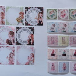 【送料無料】七色の海様 おすそ分けボックス   中身１００点メモ シール コラージュ素材  デザインペーパー 5枚目の画像