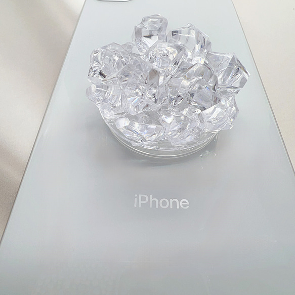 盛り盛り氷 スマホグリップ スマホスタンド スマホリング クリア iPhoneケース スマホケース Android 15枚目の画像
