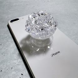盛り盛り氷 スマホグリップ スマホスタンド スマホリング クリア iPhoneケース スマホケース Android 2枚目の画像