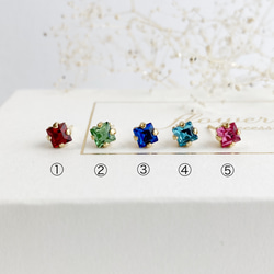 Creema限定＼Choice of Colored Stones/Christmas coffret 4件式耳環&lt;附支架 第8張的照片