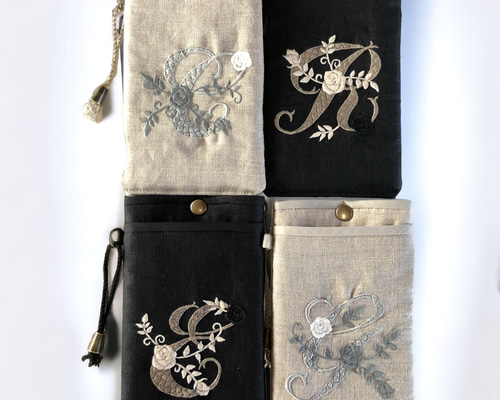 【リネン刺繍　さ。様オーダー専用ページ】マルチクロス　メガネケース リネン刺繍 さ。様オーダー専用ページ】マルチクロス メガネ