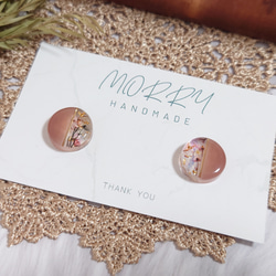 ボタニカル フラワー 花 レジン ヘアゴム ピンク 冬 おでかけ キッズ