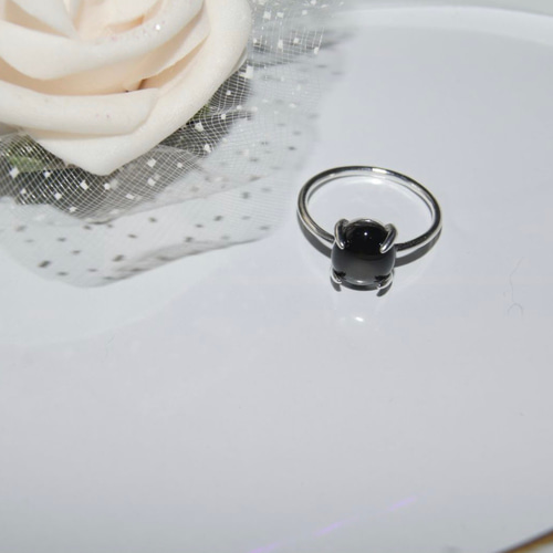 天然 ブラックスターサファイア 2.55ct S925 リング 指輪・リング 