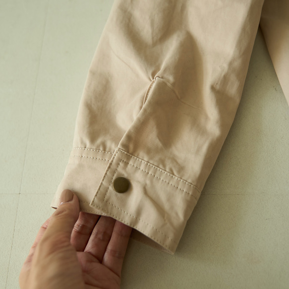 Morino Gakko 防水山地派克大衣（米色）旅行罩衫 Light Cover-up 第15張的照片