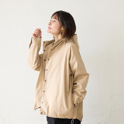 ﾓﾘﾉｶﾞｯｺｳ 撥水加工 マウンテンパーカー (ベージュ) 旅行羽織り 軽羽織り｜mg-po02-be 9枚目の画像
