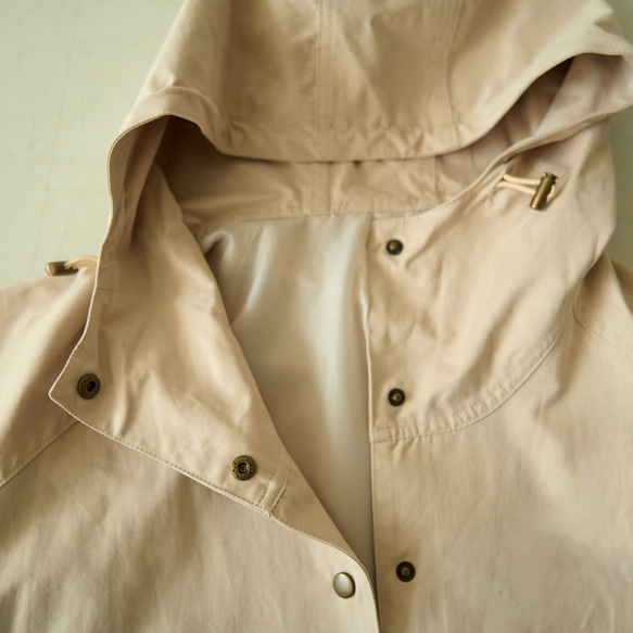ﾓﾘﾉｶﾞｯｺｳ 撥水加工 マウンテンパーカー (ベージュ) 旅行羽織り 軽羽織り｜mg-po02-be 13枚目の画像