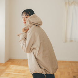 ﾓﾘﾉｶﾞｯｺｳ 撥水加工 マウンテンパーカー (ベージュ) 旅行羽織り 軽羽織り｜mg-po02-be 3枚目の画像