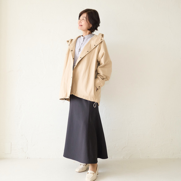 ﾓﾘﾉｶﾞｯｺｳ 撥水加工 マウンテンパーカー (ベージュ) 旅行羽織り 軽羽織り｜mg-po02-be 19枚目の画像