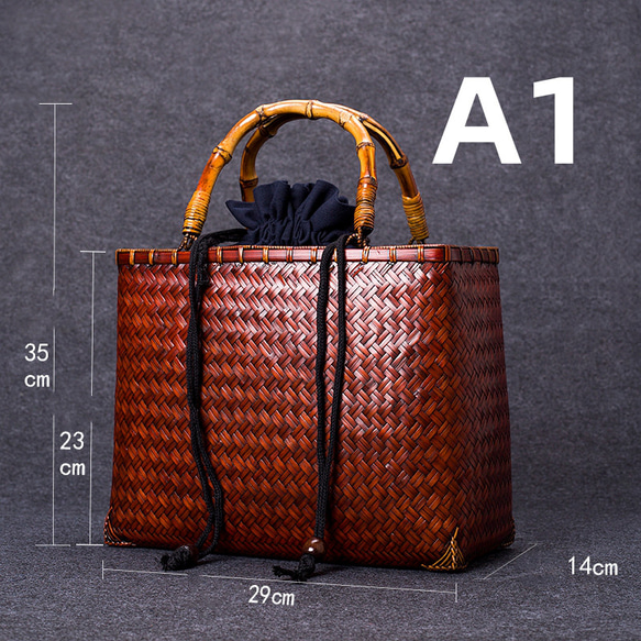 竹かご鞄 大 ハンドバッグ 買い物かご大 竹かご かごバッグ バスケットかご 竹製品 レトロ 茶道茶セット収納袋 和風  D1495080836(11570円)