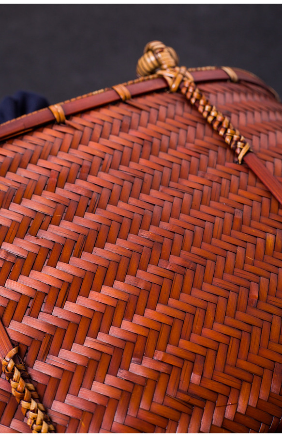 竹かご鞄 大 ハンドバッグ 買い物かご大 竹かご かごバッグ バスケットかご 竹製品 レトロ 茶道茶セット収納袋 和風 