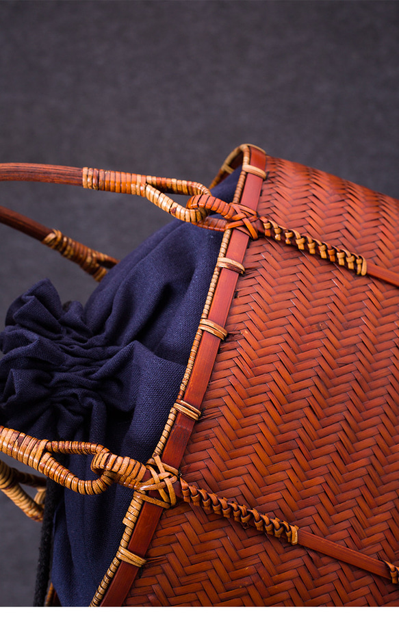 竹かご鞄 大 ハンドバッグ 買い物かご大 竹かご かごバッグ バスケットかご 竹製品 レトロ 茶道茶セット収納袋 和風 