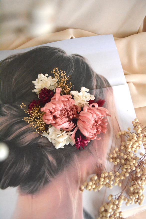 ウェディングブーケ ブートニア付き くすみピンク ドライフラワーブーケ 前撮り くすみピンク ウェディングブーケ ブートニア付き ドライ