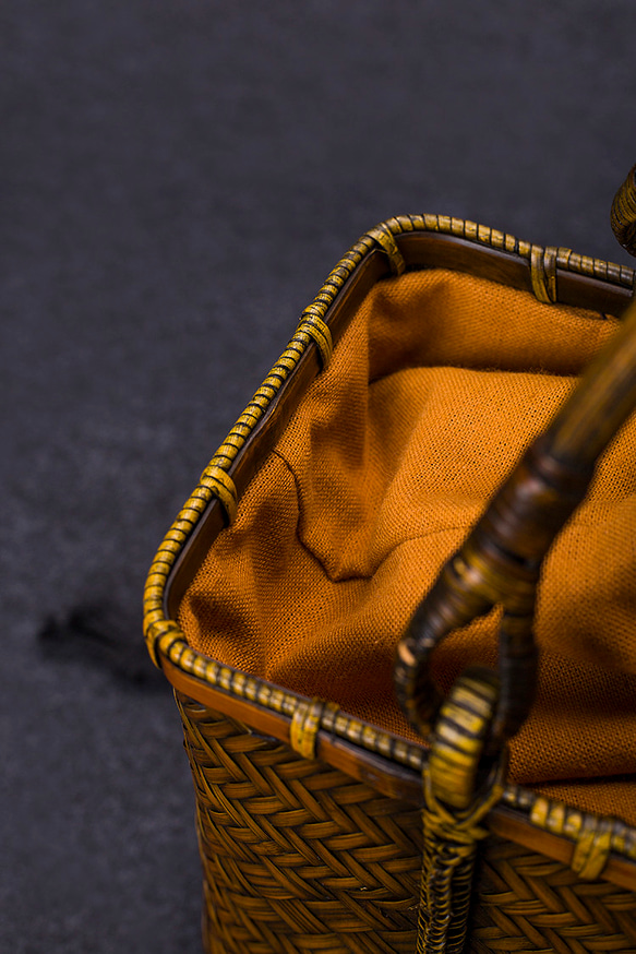 竹かご鞄 大 ハンドバッグ 買い物かご大 竹かご かごバッグ バスケットかご 竹製品 レトロ 茶道茶セット収納袋 和風 