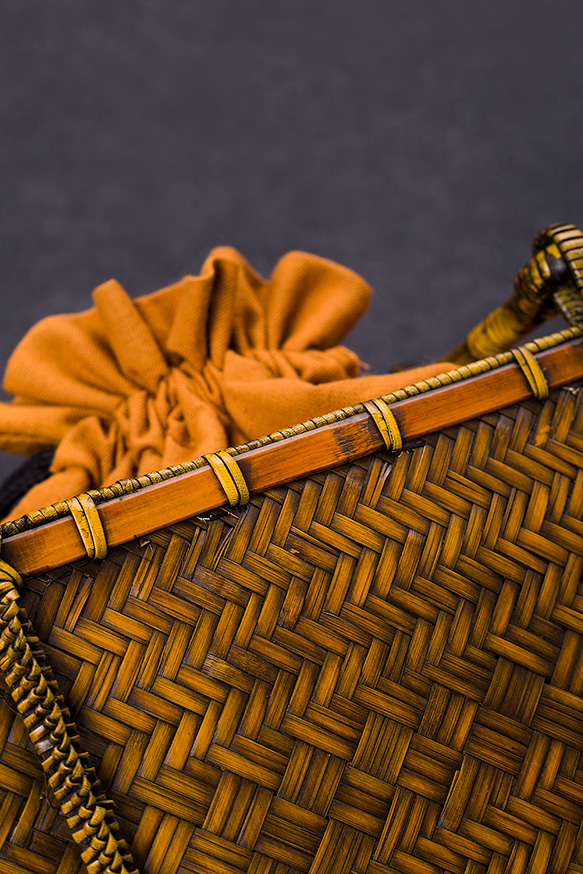 竹かご鞄 大 ハンドバッグ 買い物かご大 竹かご かごバッグ バスケットかご 竹製品 レトロ 茶道茶セット収納袋 和風 