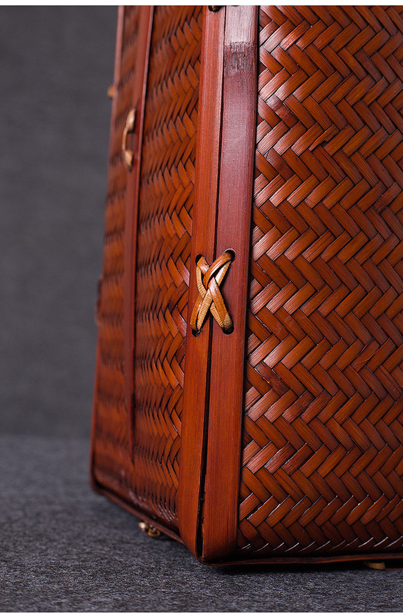 竹かご鞄 大 ハンドバッグ 買い物かご大 竹かご かごバッグ バスケットかご 竹製品 レトロ 茶道茶セット収納袋 和風 