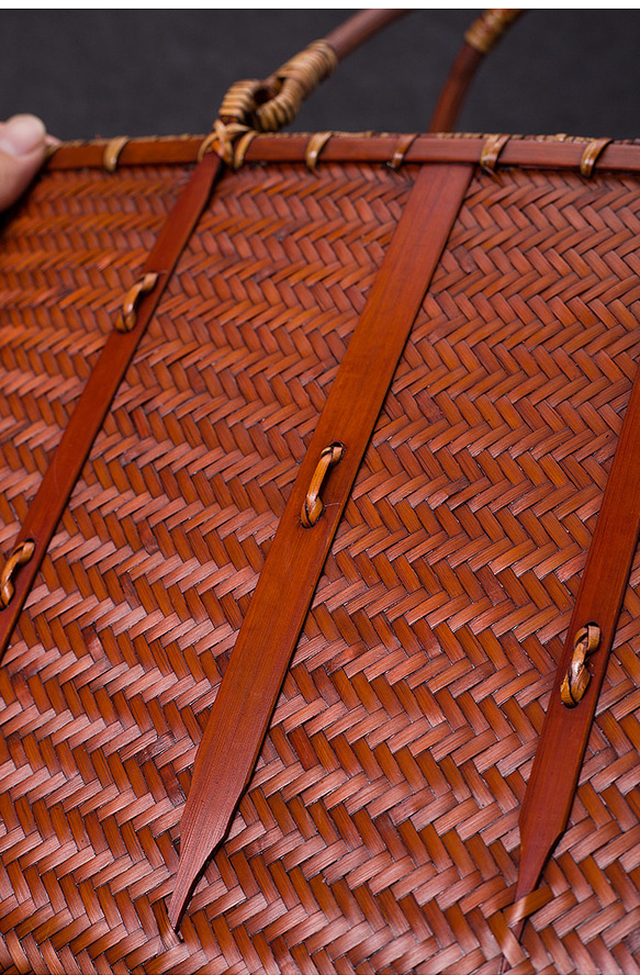 竹かご鞄 大 ハンドバッグ 買い物かご大 竹かご かごバッグ バスケットかご 竹製品 レトロ 茶道茶セット収納袋 和風 